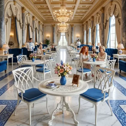 Modern kolsuz 2 sandalye yuvarlak döküm ferforje masa seti beyaz ortamda