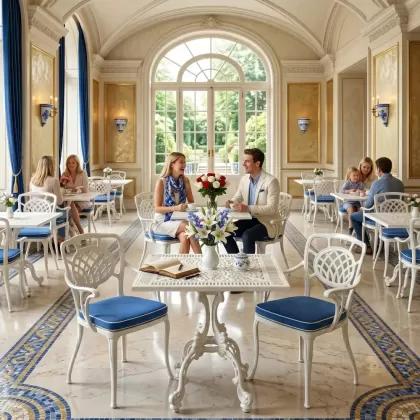 Ay motifli kolsuz 2 sandalye kare döküm ferforje sandalye masa balkon takımı siyah sahada