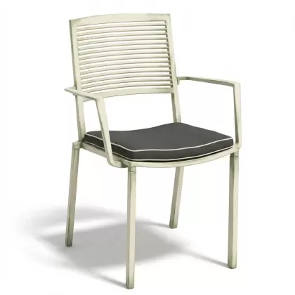 Alüminyum döküm modern dış mekan sandalye yeşil patina