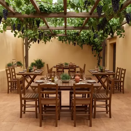 4 kişilik 80x140 dış mekan cafe restoran bahçe masa sandalye takımı, yemek masası seti bahçe