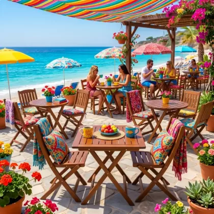 60x60 Atina katlanır masa 2 adet Rino ahşap sandalye cafe seti