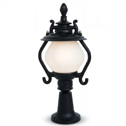 53x21 cm - E27 DUY Fötr şapkalı alüminyum döküm dekoratif Fransız tarzı cam küre set üstü aydınlatma armatürleri siyah