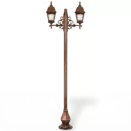 107x23 cm - DUY E27 Amerikan model dekoratif alüminyum döküm sivri uçlu nostaljik bahçe çim aydınlatma direği bakır eskitme
