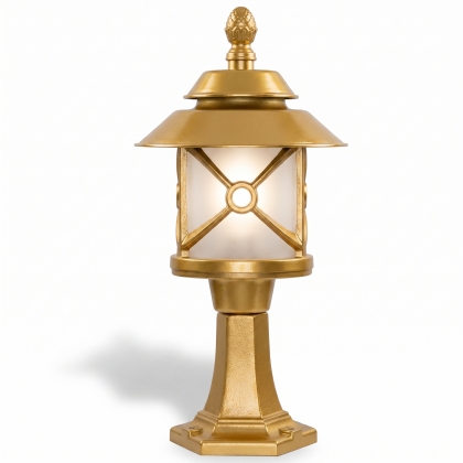 55x25 cm - DUY E27 Bakır şapkalı beyaz şapkalı alüminyum döküm dekoratif Fransız tipi set üstü aydınlatma armatürleri gold altın