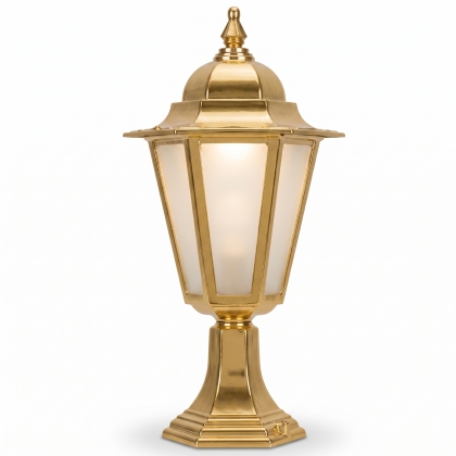 45x21 cm - DUY E27 Sivri şapkalı alüminyum döküm dekoratif İngiliz tipi set üstü aydınlatma armatürleri gold altın