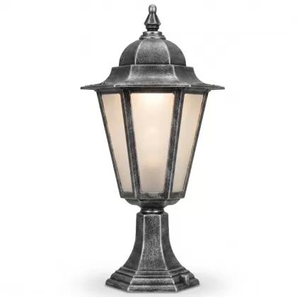 45x21 cm - DUY E27 Sivri şapkalı alüminyum döküm dekoratif İngiliz tipi set üstü aydınlatma armatürleri silver gümüş