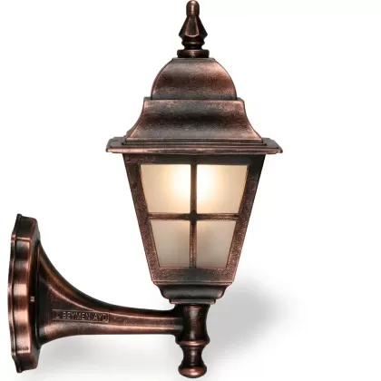 42x30 cm - DUY E27 Kısa kollu yukarı yöne bakan dekoratif alüminyum döküm duvar tipi aplik İngiliz dış mekan aydınlatma duvar apliği bakır eskitme