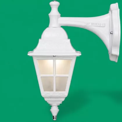 37x26 cm - DUY E27 Kısa kollu aşağı yöne bakan dekoratif alüminyum döküm duvar tipi aplik İngiliz dış mekan aydınlatma duvar apliği beyaz