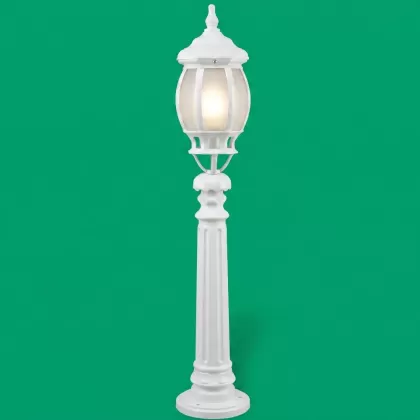 100x16 cm - DUY E27 Kristal küre model dekoratif alüminyum döküm beyaz bahçe çim aydınlatma direği beyaz