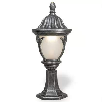 61x23 cm - DUY E27 Bakır eskitme şapkalı alüminyum döküm dekoratif ferforje set üstü aydınlatma armatürleri silver gümüş