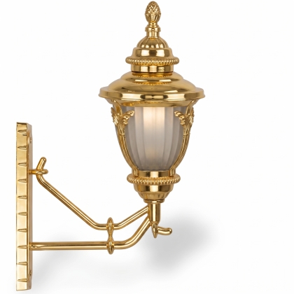 62x45 cm - DUY E27 Dik kollu yukarı yöne bakan dekoratif alüminyum döküm duvar tipi aplik bakır şapkalı dış mekan aydınlatma duvar apliği altın gold