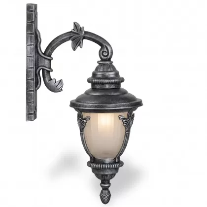 62x39 cm - DUY E27 Yaprak kollu aşağı yöne bakan dekoratif alüminyum döküm duvar tipi aplik bakır şapkalı dış mekan aydınlatma duvar apliği silver gümüş