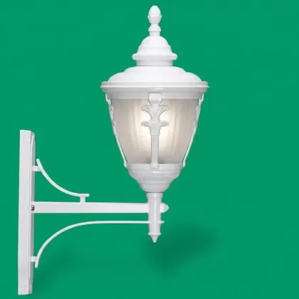 56x43 cm - DUY E27 Düz kollu yuakrı yöne bakan dekoratif alüminyum döküm duvar tipi aplik bakır şapkalı dış mekan aydınlatma duvar apliği beyaz