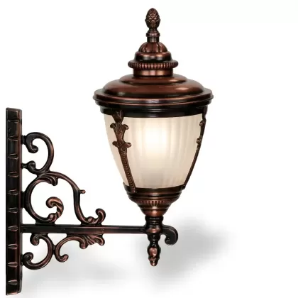 62x43 cm - DUY E27 Sarmaşık ferforje kollu yukarı yöne bakan dekoratif alüminyum döküm duvar tipi aplik bakır şapkalı dış mekan aydınlatma duvar apliği bakır eskitme