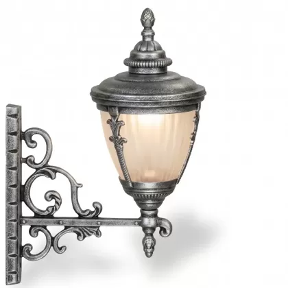 62x43 cm - DUY E27 Sarmaşık ferforje kollu yukarı yöne bakan dekoratif alüminyum döküm duvar tipi aplik bakır şapkalı dış mekan aydınlatma duvar apliği silver gümüş