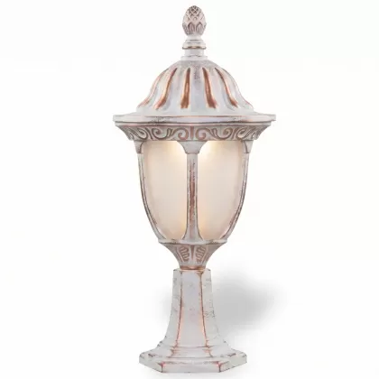 56x23 cm - DUY E27 Sivri şapkalı alüminyum döküm dekoratif bakır eskitme set üstü aydınlatma armatürleri beyaz esl-kitme