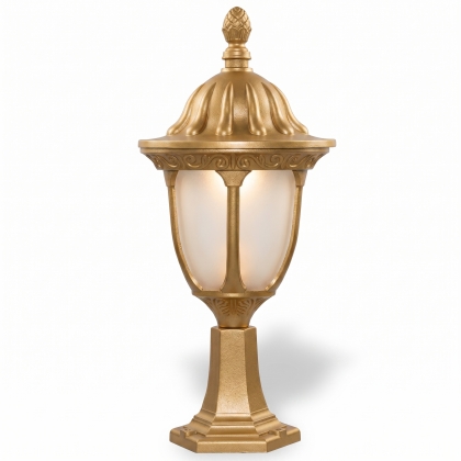 56x23 cm - DUY E27 Sivri şapkalı alüminyum döküm dekoratif bakır eskitme set üstü aydınlatma armatürleri gold altın