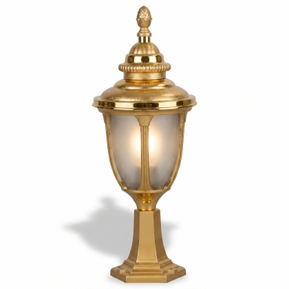64x23 cm - DUY E27 Sivri bakır şapkalı alüminyum döküm dekoratif Fransız tipi set üstü aydınlatma armatürleri gold altın