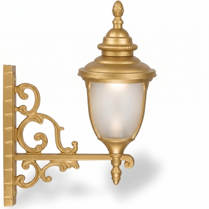 53x42 cm - DUY E27 Ferforje kollu yukarı yöne bakan dekoratif alüminyum döküm duvar tipi aplik bakır şapkalı dış mekan aydınlatma duvar apliği gold altın