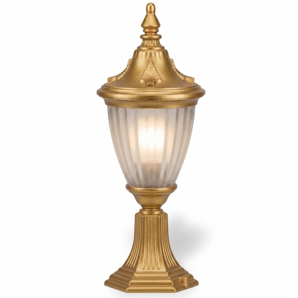 48x19 cm - DUY E27 Sivri şapkalı alüminyum döküm dekoratif beyaz Fransız tipi set üstü aydınlatma armatürleri gold altın