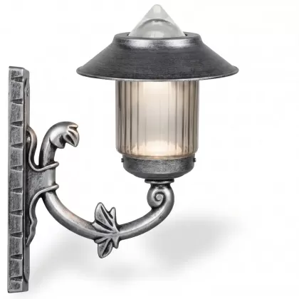 43x36 cm - DUY E27 Sarmaşık kollu yukarı yöne bakan dekoratif alüminyum döküm duvar tipi aplik bakır şapkalı dış mekan aydınlatma duvar apliği gümüş silver