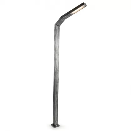 400x100 cm Modern park, bahçe led aydınlatma direkleri imalatı silver gümüş