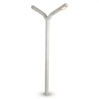 400x200 cm Modern park, bahçe led aydınlatma direkleri imalatı beyaz patina