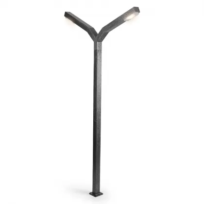 400x200 cm Modern park, bahçe led aydınlatma direkleri imalatı silver gümüş