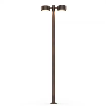 400x110 cm Modern park, bahçe led aydınlatma direkleri imalatı gümüş
