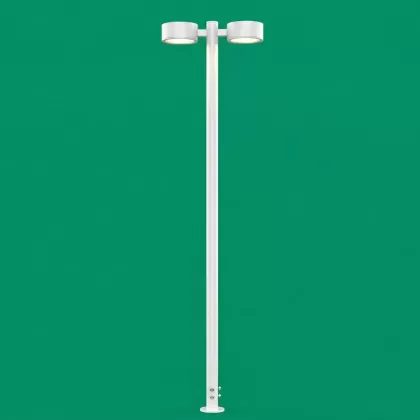 400x110 cm Modern park, bahçe led aydınlatma direkleri imalatı beyaz