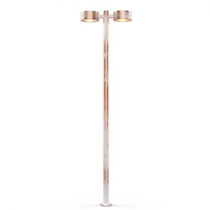400x110 cm Modern park, bahçe led aydınlatma direkleri imalatı beyaz patina