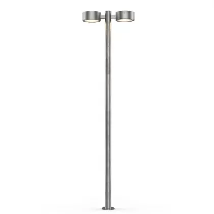 400x110 cm Modern park, bahçe led aydınlatma direkleri imalatı silver gümüş