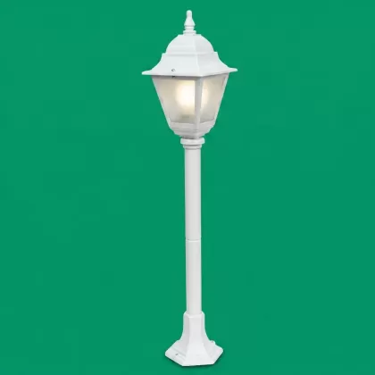 94x18 cm - E27 DUY Klasik model dekoratif alüminyum döküm nostaljik bahçe çim aydınlatma direği beyaz