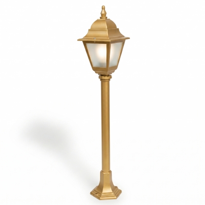 94x18 cm - E27 DUY Klasik model dekoratif alüminyum döküm nostaljik bahçe çim aydınlatma direği gold altın