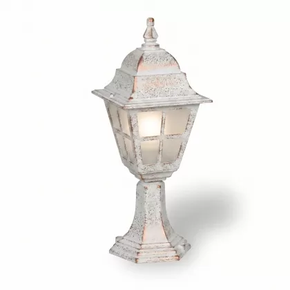 46x19 cm - E27 DUY Bakır eskitme şapkalı alüminyum döküm dekoratif İngiliz tipi set üstü aydınlatma armatürleri beyaz patina