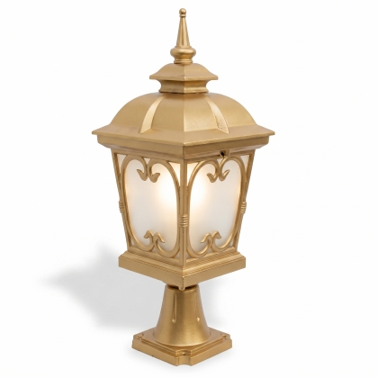 56xx24 cm - E27 DUY Sivri şapkalı alüminyum döküm dekoratif Fransız tip set üstü aydınlatma armatürleri gold