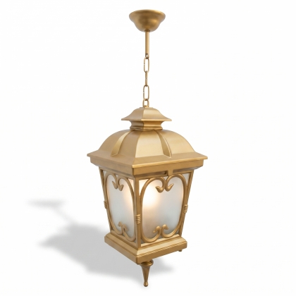 71x24 cm - E27 DUY Siyah tavan tipi alüminyum döküm Fransız model zincirli aplik, dekoratif sarkıt aydınlatma apliği gold