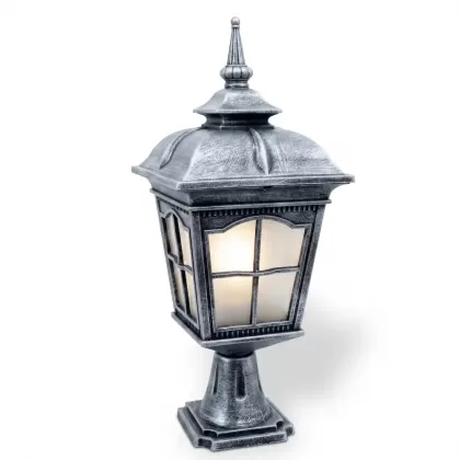 55x24 cm - E27 DUY Sivri şapkalı alüminyum döküm dekoratif Amerikan tip set üstü aydınlatma armatürleri gümüş silver