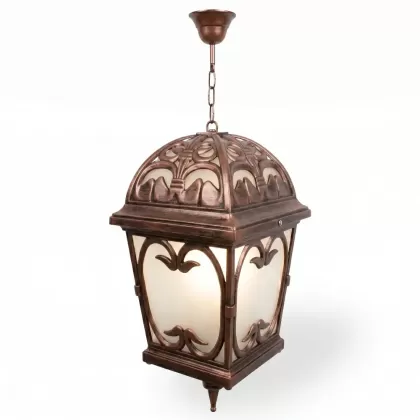 87x30 cm - E27 DUY Osmanlı tavan tipi alüminyum döküm ferforje model zincirli aplik, ferforje sarkıt aydınlatma apliği bakır