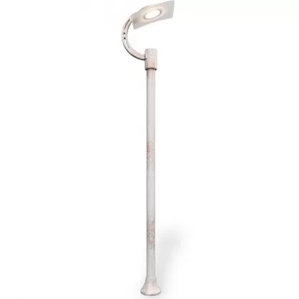 370x70 cm - Ay motifli aşağı yöne bakan tek (1) endirekt led fenerli alüminyum döküm dekoratif modern bahçe aydınlatma direği patinalı