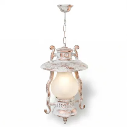 65x29 cm E27 DUY - Fransız zincirli sarkıt tip alüminyum döküm dış mekan armatürleri, dekoratif duvar tipi bahçe aydınlatma apliği (Gemi aplikleri) patinalı
