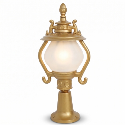 53x21 cm - E27 DUY Fötr şapkalı alüminyum döküm dekoratif Fransız tarzı cam küre set üstü aydınlatma armatürleri gold