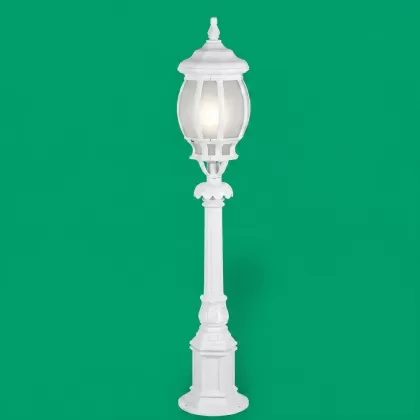 92x18 cm - E27 DUY Kristal cam model dekoratif alüminyum döküm modern orta boy bahçe çim aydınlatma direği beyaz