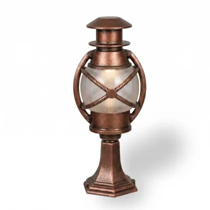 50x22 cm - E27 DUY Atomik cam küre şapkalı alüminyum döküm dekoratif modern bakır eskitme set üstü aydınlatma armatürleri bakır