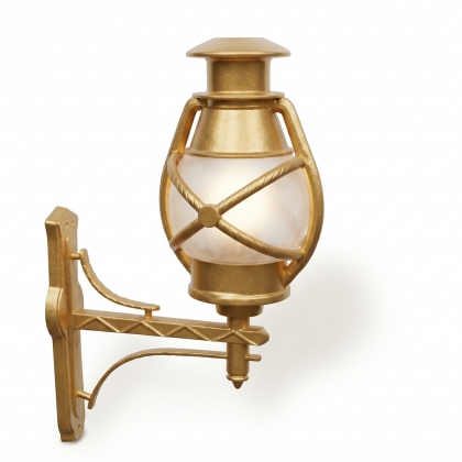 64x35 cm - E27  DUY Atomik cam küre dik kollu yukarı yöne bakan dekoratif alüminyum döküm duvar tipi aplik modern dış mekan aydınlatma duvar apliği gold
