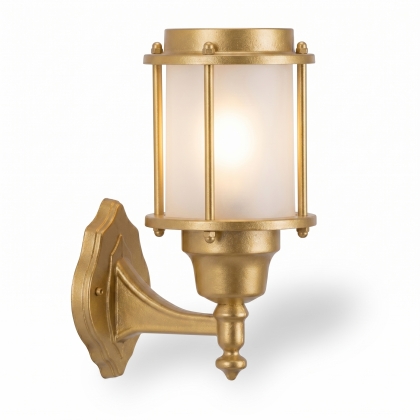30x20 cm - E27 DUY Kısa kollu yukarı yöne bakan dekoratif alüminyum döküm duvar tipi aplik Amerikan tip modern gri dış mekan aydınlatma duvar apliği GOLD