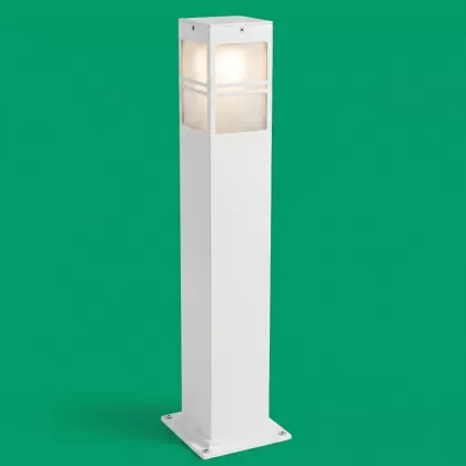 75x12 cm - E27 DUY Kare pencereli model dekoratif alüminyum profil modern siyah bahçe çim aydınlatma direği beyaz