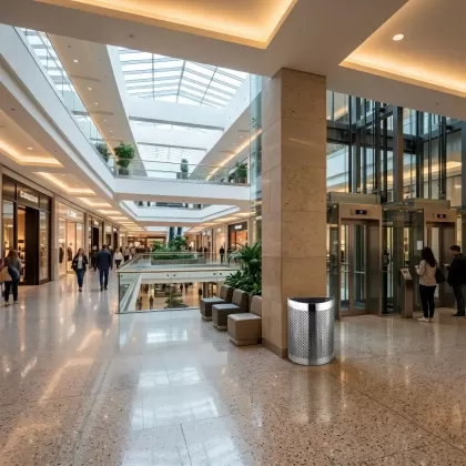 Dış mekan çöp kovası TRS 126 alışveriş merkezi