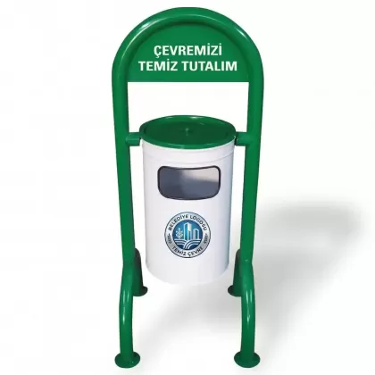 Metal çöp kovası TRS 220 reklemlı