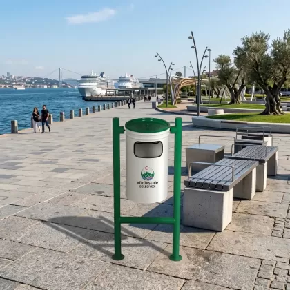 Metal çöp kovası TRS 223 dış mekan